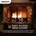 Sunjoy Canyon Wood-Burning Fireplace, Heats 2.14 sq. ft. - Image 4