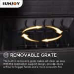 Sunjoy Canyon Wood-Burning Fireplace, Heats 2.14 sq. ft. - Image 2