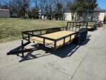 6’4″ x 16 Utility Trailer Double Axle Dovetail With Gate Powder Coated (2) 3500lb Axles - Image 11