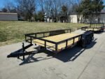 6’4″ x 16 Utility Trailer Double Axle Dovetail With Gate Powder Coated (2) 3500lb Axles - Image 19