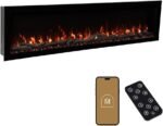 Modern Ember Highmark 60-Inch Smart Linear Electric Fireplace, WiFi & 10-Color Flames