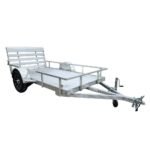 5′ x 10′ Aluminum Utility Trailer with Gate and Mag Wheels – 3500 lb Axle