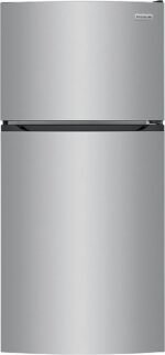Frigidaire – 13.9 Cu. Ft. Top-Freezer Refrigerator – Brushed Steel