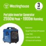 Westinghouse iGen2550DFc Recoil Start 2550-Watt Dual Fuel (Gasoline/Propane) Inverter Generator IGEN2550DFC - Image 2