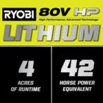 80V Max HP Lithium 54″ Brushless Electric Zero Turn Lawn Mower - Image 24