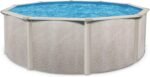 Aquarian 21ft x 52in Round Steel-Frame Above Ground Swimming Pool – Phoenix Series, DIY Outdoor Backyard Pool