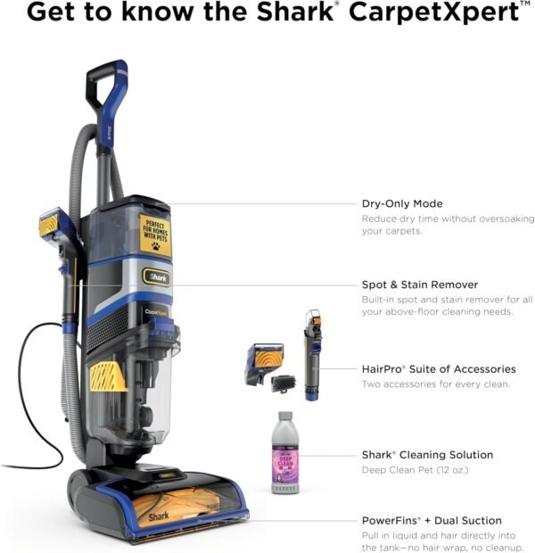 Shark CarpetXpert Carpet & Upholstery Cleaner with StainStriker, EX201 - Image 21
