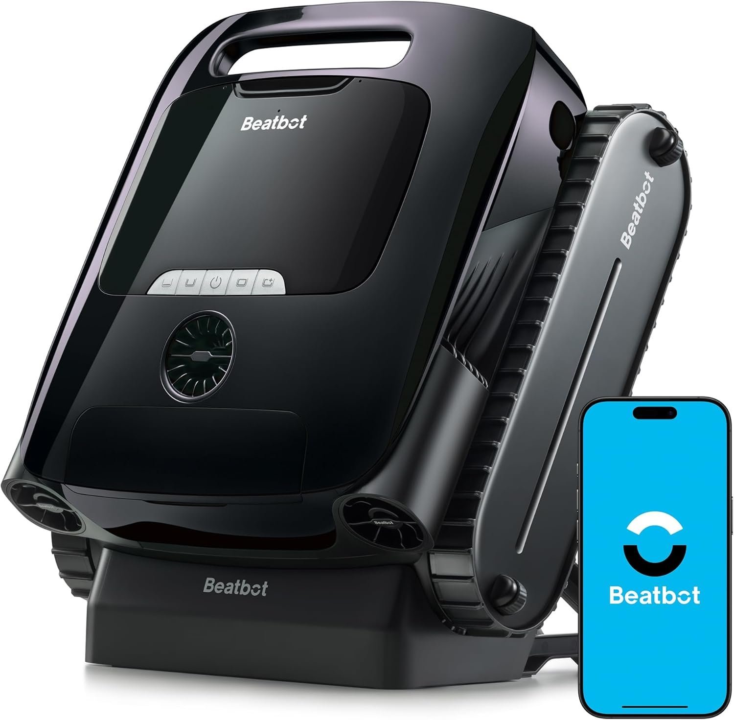 Beatbot AquaSense 2 Pro Robotic Pool Cleaner – 5-in-1 Cordless Skimmer & Clarifier, App-Controlled, Smart Parking, Up to 3,875 Sq. Ft. – Obsidian