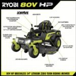 80V Max HP Lithium 54″ Brushless Electric Zero Turn Lawn Mower - Image 21