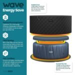 Wave Atlantic 4-Person Round inflatable Hot Tub with integrated Heater and Aquajet Massage System - Image 9