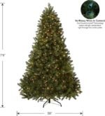 National Tree Company Pre-Lit ‘Feel Real’ Artificial Full Downswept Christmas Tree, Green, Douglas Fir, Dual Color LED Lights, Includes PowerConnect and Stand, 7.5 Feet