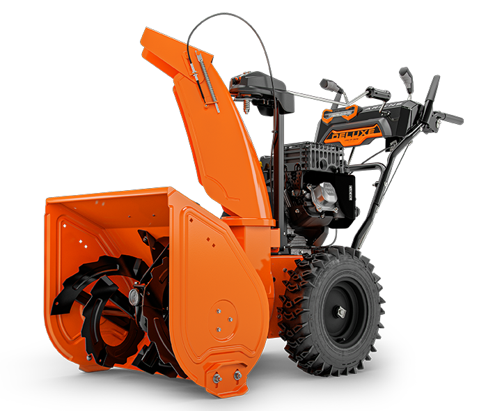 921045-Deluxe-24_FL34.png Ariens ST24LE Deluxe 24″ Two-Stage 254cc Snow Blower #921045 - Image 1