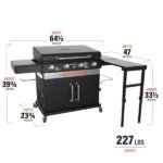 Blackstone 36-in Culinary Cabinet Griddle with Side Table: Versatile Outdoor Cooking in Stainless Steel - Image 8
