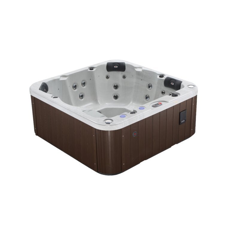 Canadian_Spa_Co_6_-_Person_27_-_Jet_Acrylic_Square_Plug_And_Play_Hot_Tub_with_Ozonator_and_Built-In_Speaker_in_White_Cloud_2C_Hazelnut.jpg Canadian Spa Co 6 – Person 27 – Jet Acrylic Square Plug And Play Hot Tub with Ozonator and Built-In Speaker in White Cloud, Hazelnut - Image 1