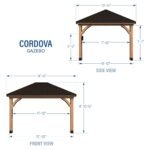 Cordova 14×10 Outdoor Gazebo with Steel Frame and Weather-Resistant Canopy - Image 2