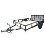 6′ 4″ x 10 Utility Trailer Dovetail Powder Coated With Gate 3,500lb Axle