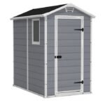 Keter Manor 4 ft. W x 6 ft. D Vertical Resin Outdoor Storage Shed Ideal For Patio