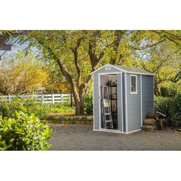 Keter Manor 4 ft. W x 6 ft. D Vertical Resin Outdoor Storage Shed Ideal For Patio - Image 5