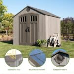 Lifetime 8 Ft x 7.5 Ft Outdoor Storage Shed - Image 25