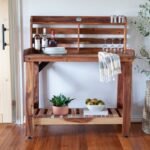 Potting Table/Bench/Serving Bar – Acacia Wood - Image 11