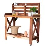 Potting Table/Bench/Serving Bar – Acacia Wood - Image 2