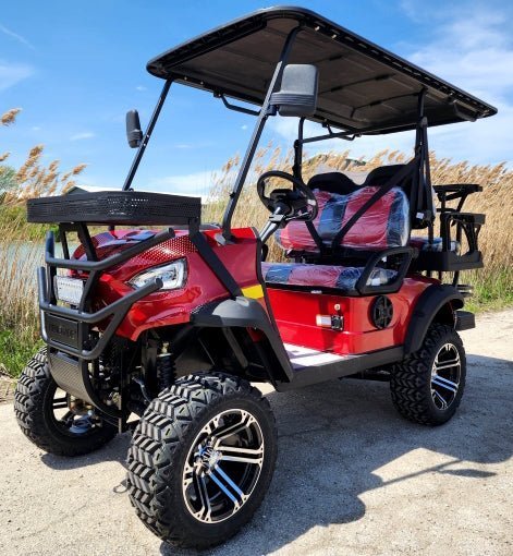 New 48V Electric Golf Cart 4 Seater Lifted Renegade+ Edition Utility Golf UTV Compare To Coleman Kandi 4p