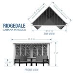 Ridgedale Modern Steel Cabana Pergola with Conversational Seating - Image 5