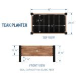 Planter 100% Authentic Teak Wood - Image 3