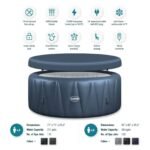 Wave Atlantic 6-Person Inflatable Hot Tub | Integrated Eco Heater | 130 Aquajet Massage System | Anti-Freeze Protection | Quick 15-Minute Setup | Gray Rattan - Image 9