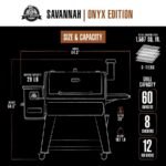 Pit Boss Pellet Smoker, Savannah 1500 Square Inch Wood Fired Pellet Grill, Onyx Series - Image 9