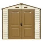 DuraMax 8ft x 6ft Storeall Vinyl Shed with Foundation Kit and window - Image 3