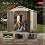 Factor 8 ft. W x 6 ft. D Plastic Storage Shed - Image 8
