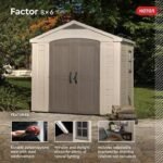 Factor 8 ft. W x 6 ft. D Plastic Storage Shed - Image 13