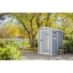 Keter Manor 4 ft. W x 6 ft. D Vertical Resin Outdoor Storage Shed Ideal For Patio Installation Included - Image 2