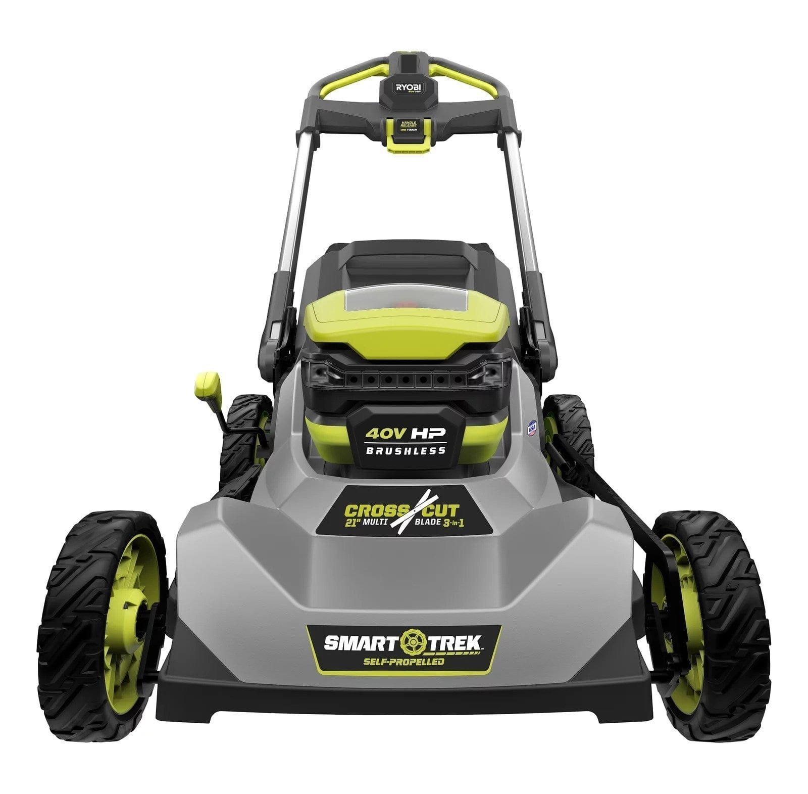40V HP Brushless 21″ Cordless Battery Self-Propelled Lawn Mower with Dual Blades