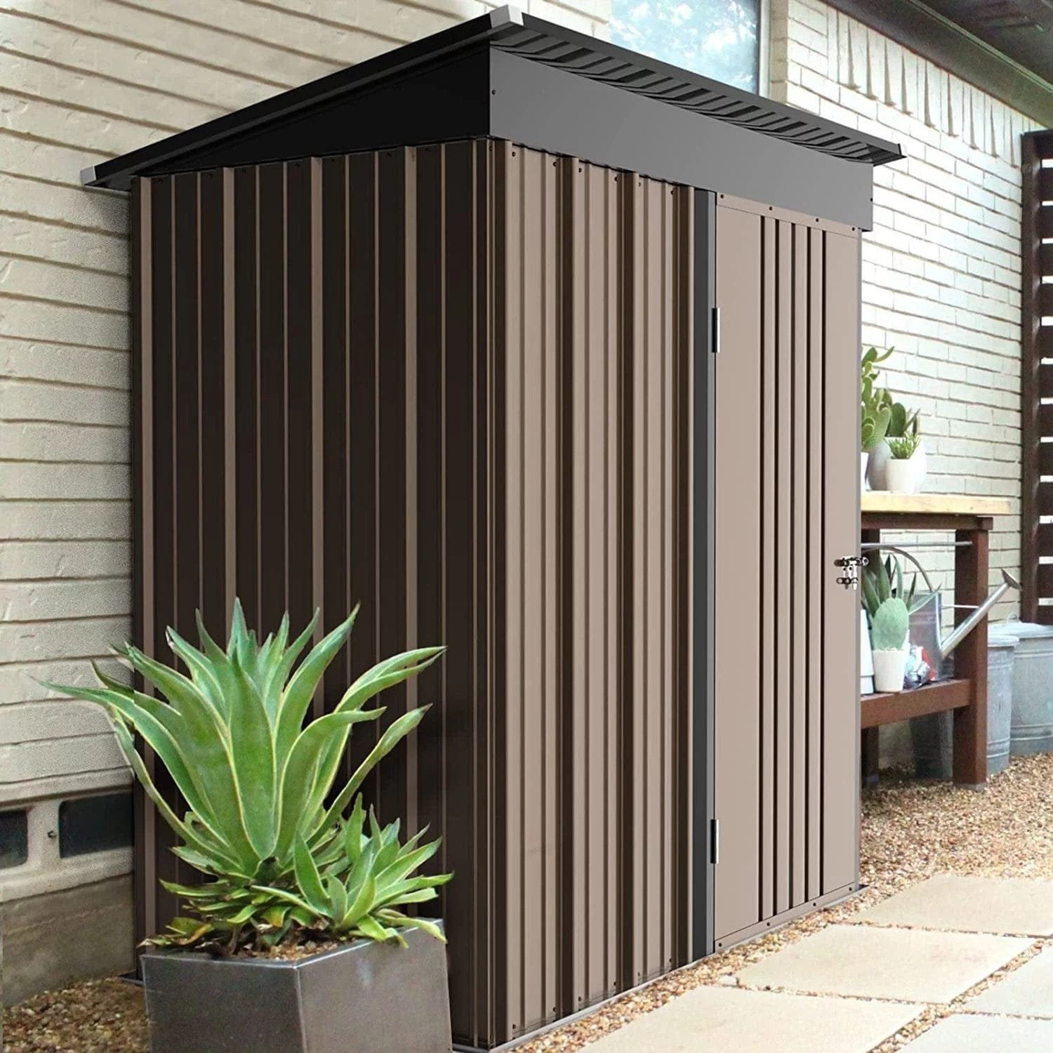 img-475.jpg 5 ft. W x 3 ft. D Stainless Steel Storage Shed - Image 1