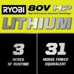 RYOBI 80V HP Brushless 42 in. Battery Electric Cordless Zero Turn Riding Mower Batteries and Charger 80V Batteries 40V - Image 15