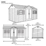 Lifetime 15 ft. x 8 ft. Outdoor Garden Storage Shed with Double Doors & Skylights - Image 2